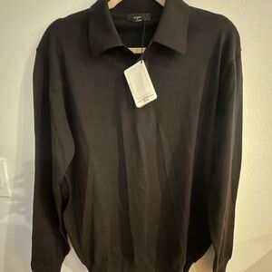 NWT EXTRFINE MERINO WOOL MENS LARGE SWEATER VILLA D’ESTE MADE ITALY